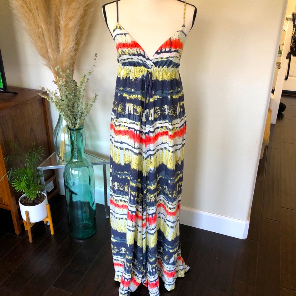 Multicolor Sleeveless Maxi Dress - TyeDye - Size L